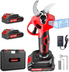 Upgraded Electric Pruning Shears,1.4" Cutting Diameter Cordless Power Pruner with LCD Display, Brushless Motor Pruning Shears with 2000mAh*2 Rechargeable Batteries for Garden Tree Pruner Branch