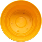 Bloem Saturn Round Planter with Saucer Tray: 12" - Earthy Yellow - Durable Plastic Pot, Matte Finish, Removable Saucer, for Indoor & Outdoor Use, Gardening, 3 Gallon Capacity