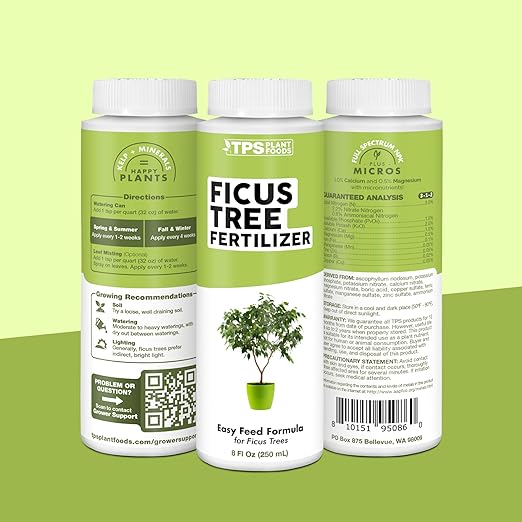 Ficus Tree Fertilizer – Liquid Plant Food for Lush Foliage, Stronger Roots & Healthy New Growth, 32 oz