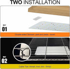 DOMMIA Panel Grow Light for Indoor Plants, 20W Ultra-Thin Full Spectrum LED Grow Light for Shelf & Cabinet, Dimmable with 6/12/16H Timer, Cold White, 2-Pack