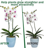 8 Sets Metal Plant Sticks Support Tall 48 Inch Adjustable Plant Support Stakes Amaryllis Holder Stakes Support Indoor Outdoor with 30 Clips 16.5' Ties for Orchid Tomato Lily Flower