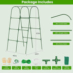 Cucumber Trellis for Raised Bed, U-Shape Garden Trellis for Climbing Plants Outdoor, Metal Arch Vegetables Trellis, Plant Support for Grape Vine Beans Squash Peas Flower