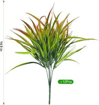Ivydale 12Pcs Artificial Plants Outdoor Fake Plastic Grass Spring Decor UV Resistant Faux Greenery Stems Bushes Outside Fake Plants for Planters Patio Porch Window Box Pathway Garden Home Decor Yellow