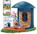 Smart Bird Feeder with Camera, 2K HD Birdwatching Camera with AI Identify Bird Species & Solar Panel, Auto Video Capture & Instant Notifications, for Dad Granpa Birdlovers