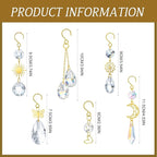 MTLEE 6 Pcs Crystal Suncatchers Plant Decorations Charms Hanging Prisms for Window Indoor Garden Plant Pot Holder Hanger Tree Vine Home Chandeliers Outdoors(Fresh)