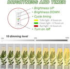yadoker Plant Grow Light, LED Growing Light Full Spectrum for Indoor Plants, Paired with a Soil Tester,Height Adjustable, Automatic Timer, 5V Low Safe Voltage,Idea for Large Plant Light