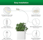 SANSI 3-Pack Pot Clip Grow Lights for Indoor Plants, Full Spectrum Dimmable Plant Light with Timer, ETL Listed