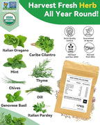 Gourmet Herb Seed Pod Kit Compatible with AeroGarden, idoo, Ahopegarden, Gardencube with Basil, Parsley, Thyme, Mint, Cilantro, Dill, Oregano, Chives - Compatible with All Hydroponics(8-Pod)