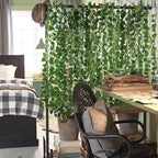 24 Pack 168 Ft Fake Vines for Room Decoration Greenery Garland Artificial Hanging Plants Faux Green Leaves Wall Vine for Bedroom Ceiling Cottage Core Wedding Garden Party Decor