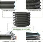 A ANLEOLIFE 2-Pack 3ft x 24” Tall Galvanized Raised Garden Beds Outdoor, Round Metal Planter Box for Planting Vegetables Flowers Herb, Anti-Rust & Easy-Setup, Quartz Grey