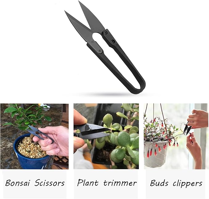 JINJIAN Bonsai Pruning Scissors 6 PCS - Small Pruner Shears Bud Leaves Trimmer Garden Shears for Plants, Gardening Clippers for Flower Bonsai Trimming Pruners