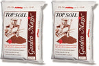 Michigan Peat 2 Pack Garden Magic Indoor and Outdoor Organic Planting Potting Topsoil Mix Blend with Moisture Retention, 40-Pound Bag