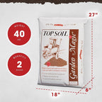 Michigan Peat 2 Pack Garden Magic Indoor and Outdoor Organic Planting Potting Topsoil Mix Blend with Moisture Retention, 40-Pound Bag