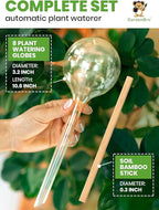 8 pc Plant Watering Globes Plastic - Automatic Plant Waterer Set Include Accessories for Indoor and Outdoor Pots - Self Watering Planter Insert System with Plastic Bulbs, Gift for Gardener (8 Globes)