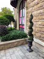 48'' Spiral Artificial Topiaries Trees Outdoor Front Door Decor Set of 2