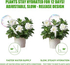 4PC Iridescent Self Watering Globes, Large Glass Rainbow Plant Watering Globes, Self Watering Planter Insert for Indoor and Outdoor, Plant Watering Blubs, Automatic Plant Waterer