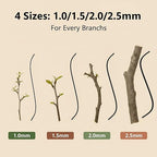 6 Roll Bonsai Wire Kit with Cutter, Total 160 Feet Aluminum Bonsai Training Wire in 4 Sizes (1.0, 1.5, 2.0, 2.5mm)