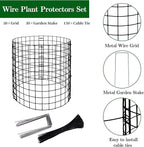 Adnee 10 Packs Wire Plant Protector from Animals - 12" H X 12" D Metal Mesh Plant Cage Covers - Sturdy Garden Bunny Barricades Chicken Wire Cloche for Plants Shrubs Vegetables Flowers