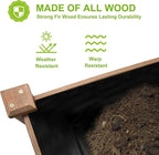 ketive Raised Garden Bed Without Legs 8x2Ft ft Large Elevated Wood Planter Box for Vegetables, Flowers, Herbs, and Succulents（Brown）