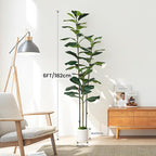 Alupssuc 6FT Artificial Fiddle Leaf Fig Tree with White Planter Pot, 6 feet Tall Fake Tree for Home Decor, Faux Ficus Tree Fake Moss for Indoor Outdoor Office Living Room