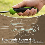 Hand Weeder Puller Tool, Heavy-Duty Stainless Steel Root Removal Tool with Ergonomic Non-Slip Handle, Manual Dandelion Remover for Garden Lawn Yard, Handheld Weeding Tool for Deep Roots, 2 Pack