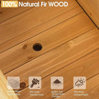 Outvita 72" Raised Garden Bed with Trellis, Wood Planter Box with Hanging Roof, Side Trellis and Drainage Holes, Above Ground Elevated Garden Bed for Outdoor Climbing Plants Vegetables(Teak Color)