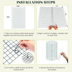 succulentlovers 10 Sets 20"x 12" Wire Plant Protector from Animals, Plant Protector Cages with Zip Ties & Stakes, Garden Plant Protectors Chicken Wire Plant Covers for Flower and Vegetables Protection
