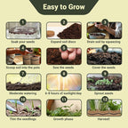 10 Herb Garden Planter Indoor Kit, 44pcs Complete Kitchen Herb Starter Set Including Burlap Pots, Markers, Soil Discs, Gardening Tools, Unique Easter/Birthday/Christmas Gift Ideas for Women, Mom