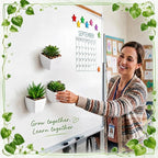 3 Pcs Magnetic Plants Classroom Decor Artificial Potted Potted Greenery Mini Fake Plants with Magnets Back to School Teacher Appreciation Gift for Whiteboard Blackboard Home Office(Succulent)
