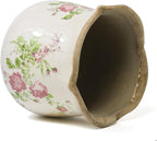 Dosayes Rustic Ceramic Planter, 6 Inch Tuscan Vintage Flower Pot with Drainage, Farmhouse Garden Pot for Indoor Plants, Kitchen & Garden Tuscan Decor, Plant Lover Gift (Pink)