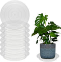 8 Pack 14 Inch Round Plant Saucers for Less 12 Inch Pot Indoors Outdoors Plant Trays for Pots Planter Saucer Plastic Drip Tray Planter Water Tray (Clear, 14"(8pcs))