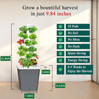 Hydroponics Growing System, 30-Plant Indoor Hydroponic Tower with Timer and Pump System, Plants Germination Kit, Vertical Hydroponic System for Gardening Lover (No Seed)