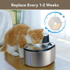 Smartoo 9 Packs Official Replacement Filters and 9 Packs Sponges for 152oz/4.5L Wireless Cat Water Fountain PTM-643
