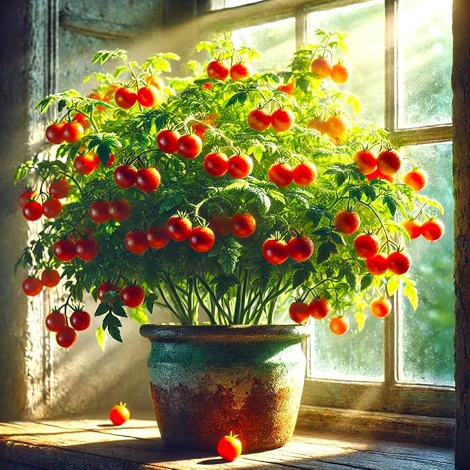 Seeds Indoor Tomato Bonsai 30 Seeds for Planting Dwarf Tomato for Growing Indoors