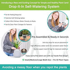 GreenShip 4 Pack Self Watering Planter Insert, Wick Spikes for Plants, Patented Plant Wicks for Self Watering, Plant Stakes for Indoor Outdoor Plants,Vacation Use (Small for Height 4.7"-12" Planter)