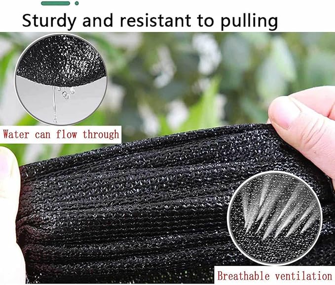 Sunshade Canopy for Garden Pergola Shade Cover 3X4m Breathable Mesh Shade Sail, Privacy Netting Outdoor Shade Shade Netting for Plants, Greenhouses, Patios,black-3x4m