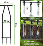 VASALAID Lawn Aerator Tool, Manual Core Lawn Aerator with 3 Stainless Steel Hollow Tines, Heavy Duty Grass Aerating Tool for Compacted Soil & Lawn Care