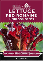 NatureZ Edge Lettuce Seeds for Planting, 4 Popular Varieties Non-GMO Heirloom Seeds, Red Romaine, Bibb Butter, Black Seeded Simpson, Green Ice Lettuce, Romaine, Salad Lettuce, Hydroponic Garden, USA