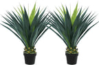 3ft Artificial Agave Plant, 38 Inch Tall Faux Agave Plants in Black Pot, Fake Floor Plant Outdoor Indoor for Front Porch Patio Home Office Door Step Hotel Desert Style Decor 2PCS