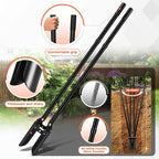 AugFir Steel Post Hole Digger, Durable Hole Digger with Metal Handle, Posthole Digger for Digging Fence or Post, Mailbox, Gardening and Planting