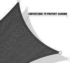 SUNNY GUARD Sun Shade Sail 8'x12' Rectangle Dark Grey UV Block Sunshade for Backyard Yard Deck Patio Garden Outdoor Activities and Facility(Customisable)
