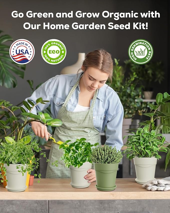8 Herb Indoor Window Garden Kit – Complete Set with Tools – Unique Gift for Women, Mom, Friend – Birthday, Christmas, Mother's Day – Beginner Gardening Lovers for Kitchen Windowsill