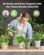 8 Herb Indoor Window Garden Kit – Complete Set with Tools – Unique Gift for Women, Mom, Friend – Birthday, Christmas, Mother's Day – Beginner Gardening Lovers for Kitchen Windowsill