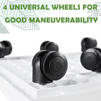 15.3 Inch Square Rolling Plant Caddy Saucer with Wheels, Heavy Duty Wheeled Planter Stand for Potted Plant, Coaster Roller Base Tray with Casters, Flower Pot Dolly Holder for Indoor Outdoor
