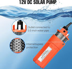 ECO-WORTHY Solar Well Pump Kit - 100W Solar Panel with 12V Deep Well Water Pump for Off-grid Living or Irrigation, Farm & Ranch-DELIVERY IN 2 PARCELS One