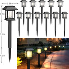 Greluna Solar Lights Outdoor,12 Pack 3000K Waterproof Auto On/Off Solar Pathway Lights for Your Garden, Landscape, Path, Yard, Patio, Driveway,Walkway Decor