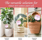 2 Pack Self Watering Globes 17oz Large Plant Watering Globes Top Fill, Self Water Planter Insert Indoor/Outdoor Plastic Water Bulbs Slow Release Terracotta for Plants, Pink