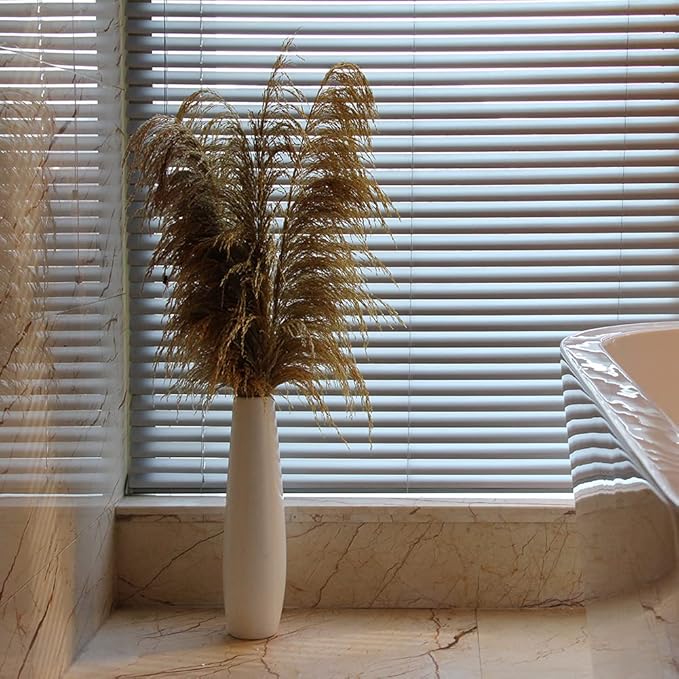 Golden Pampas Grass Decor Tall,Long Dried Pampas Grass for Floor Vase, Natural Pompas Floral, Elegant Feather Flowers for Wedding Living Room Decorations (Natural Gold, 6pcs 43.3"(110cm))