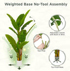 6ft Artificial Banana Tree Extra Tall Fake Plants Indoor for Living Room Large Faux Tree High End Realistic Floor Plant Big Silk Tree for Home Office Pet Friendly Large Indoor Plant Tropical Decor