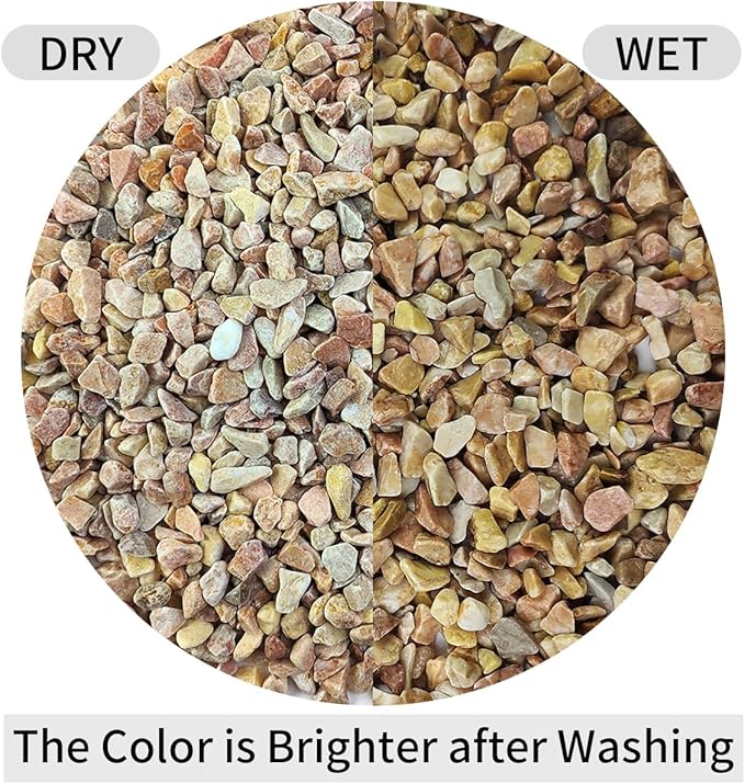 FANTIAN 5lbs Natural Pea Gravel Pebbles, 3/8 Inch Decorative Succulent Rocks Pebbles for Indoor Plants. River Rocks for Vase and Outdoor Garden Landscaping Rocks